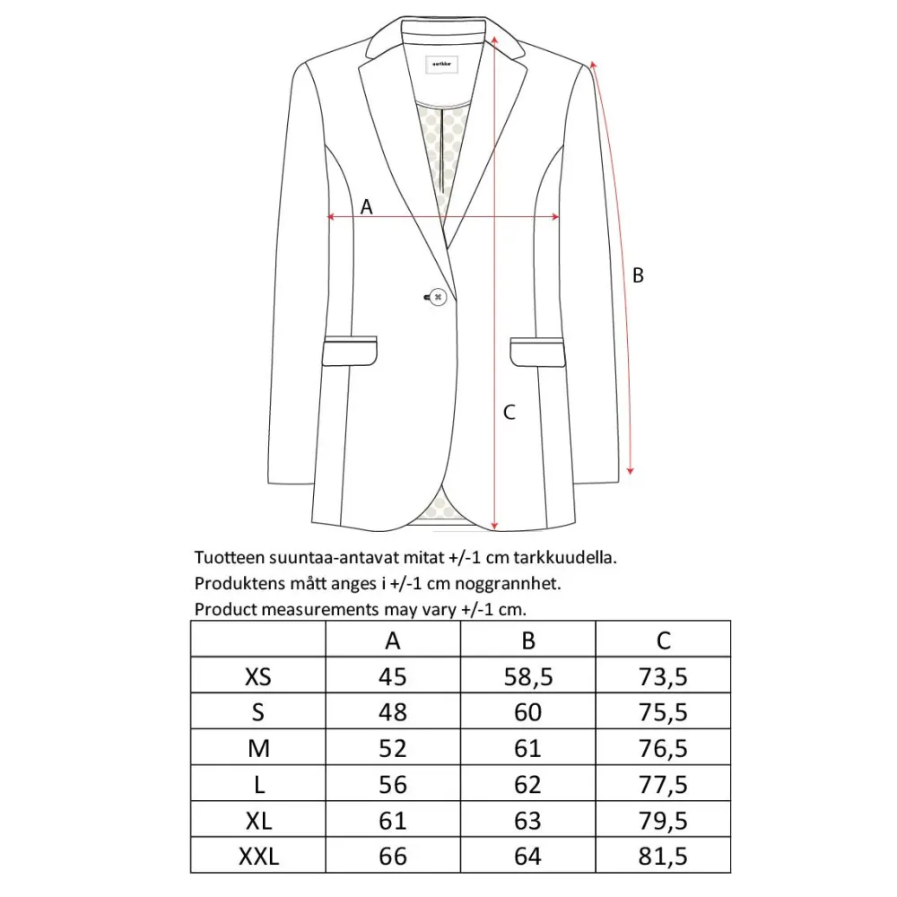 Aarikka Bleiserit|Kevättakit>naisten bleiseri Sola,