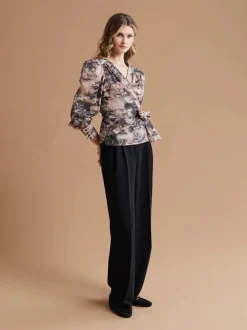 Andiata Puserot|Kaikki Paidat>naisten pusero, ELMIRA BLOUSE Beige Kuosi