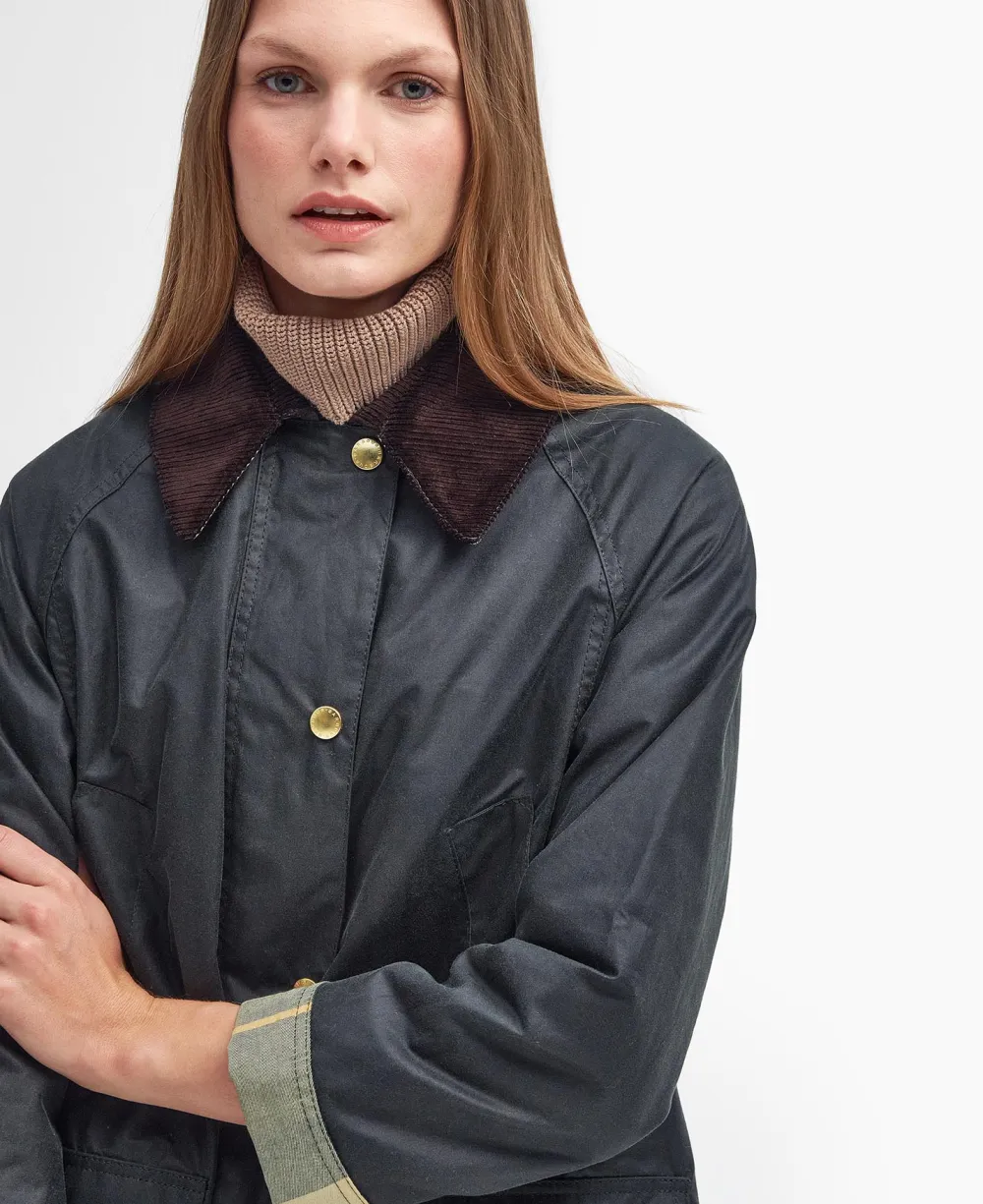 Barbour Talvitakit|Parkatakit>Long Beadnell Wax Jacket TUMMANVIHREÄ