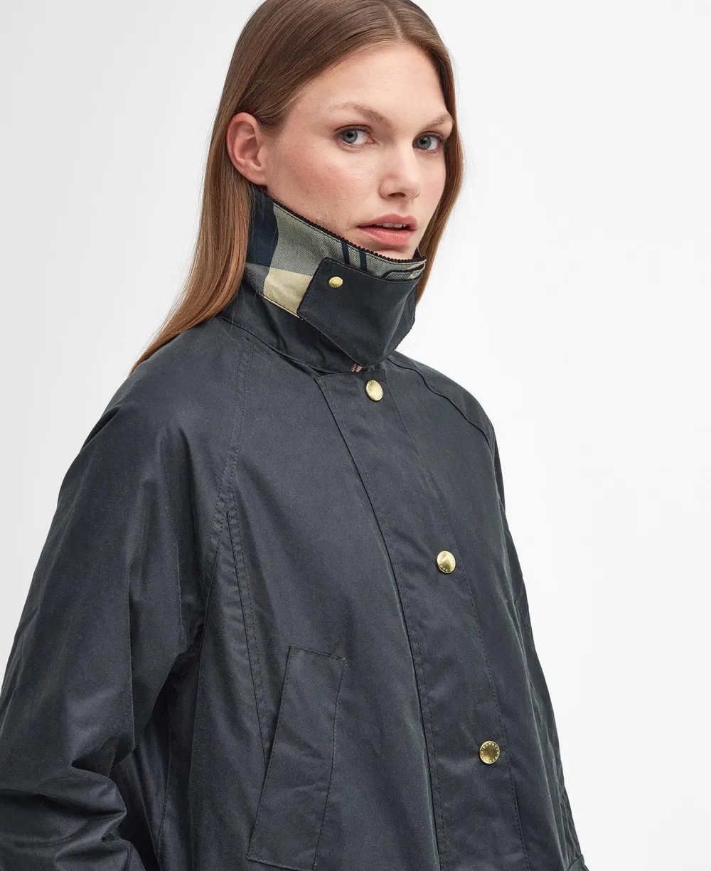 Barbour Talvitakit|Parkatakit>Long Beadnell Wax Jacket TUMMANVIHREÄ
