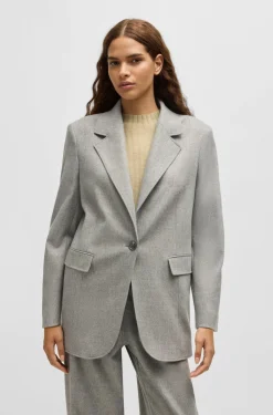 BOSS Orange Bleiserit|Kevättakit>Naisten Bleiseri, JASOBANE BLAZER Vaaleanharmaa