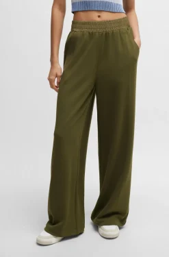 BOSS Orange Suorat Housut Ja Kangashousut|Kaikki Housut Ja Farkut>naisten housut, ECARA JERSEY PANT Armeijanvihreä