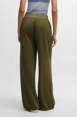 BOSS Orange Suorat Housut Ja Kangashousut|Kaikki Housut Ja Farkut>naisten housut, ECARA JERSEY PANT Armeijanvihreä