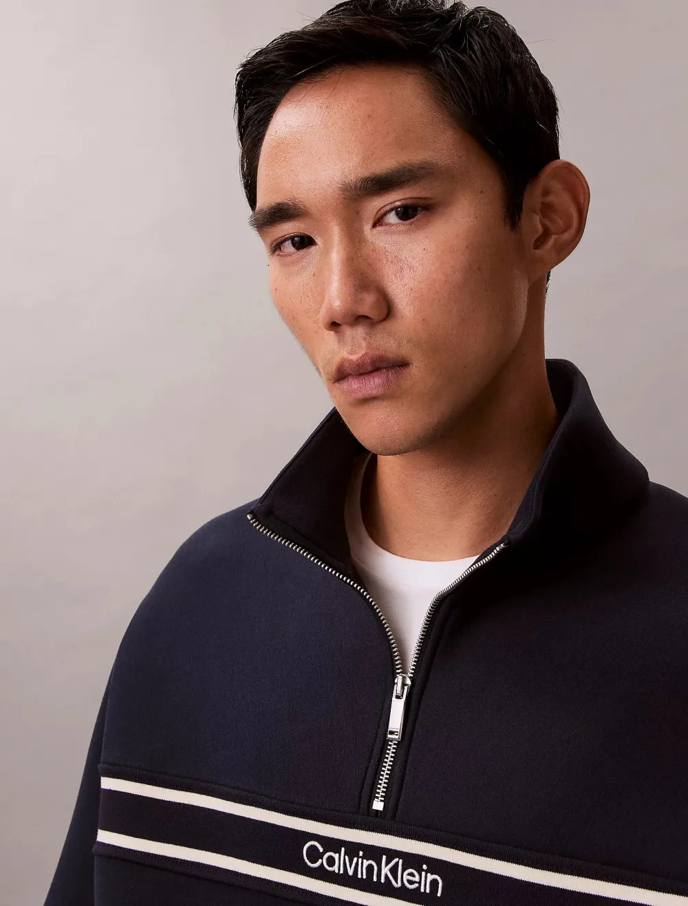 Calvin Klein Jeans Collegepaidat|Kaikki Paidat>miesten collegepaita LS Cotton Spacer Stripe Rib QTR,