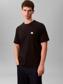 Calvin Klein Jeans T-Paidat|Kaikki Paidat>miesten t-paita SS Waffle Badge Crewnk Tee,