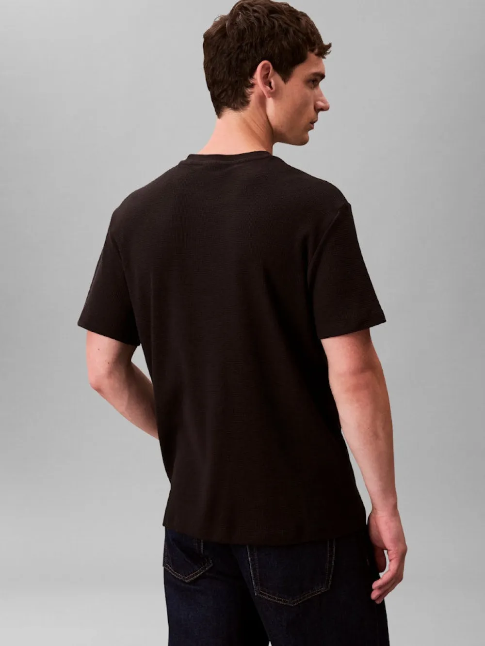 Calvin Klein Jeans T-Paidat|Kaikki Paidat>miesten t-paita SS Waffle Badge Crewnk Tee,