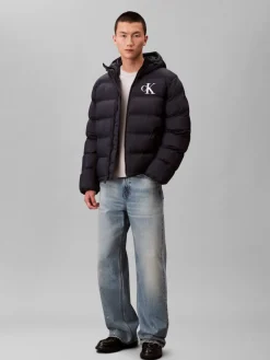 Calvin Klein Jeans Talvitakit|Toppatakit>miesten Puffertakki, LS NYLON MONOGRAM PUFFER JACKET
