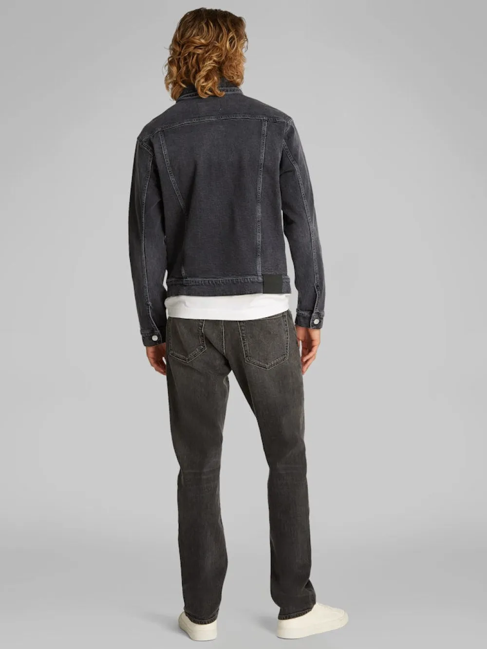 Calvin Klein Jeans Kevättakit>miesten farkkutakki, SLIM DENIM JACKET BLACK