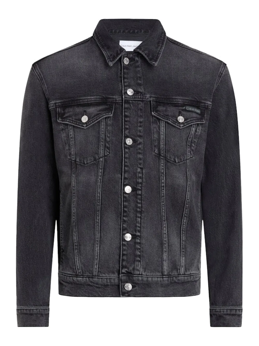 Calvin Klein Jeans Kevättakit>miesten farkkutakki, SLIM DENIM JACKET BLACK