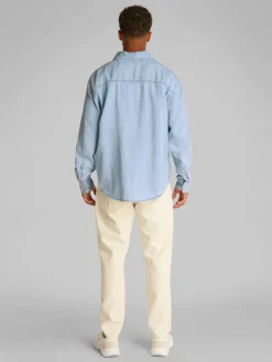 Calvin Klein Jeans Kauluspaidat|Kaikki Paidat>miesten farkkupaita, REGULAR LINEAR DENIM SHIRT Indigo