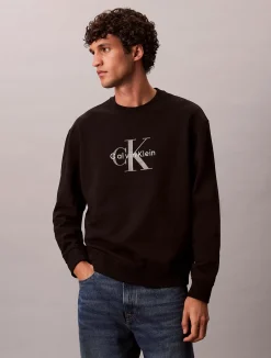 Calvin Klein Jeans Collegepaidat|Kaikki Paidat>miesten collegepaita LS EU 350Terry Monologo CN Swtsh,