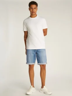 Calvin Klein Jeans Shortsit|Kaikki Housut Ja Farkut>miesten shortsit, SLIM SHORT 1A4 MID BLUE Sininen, Indigo