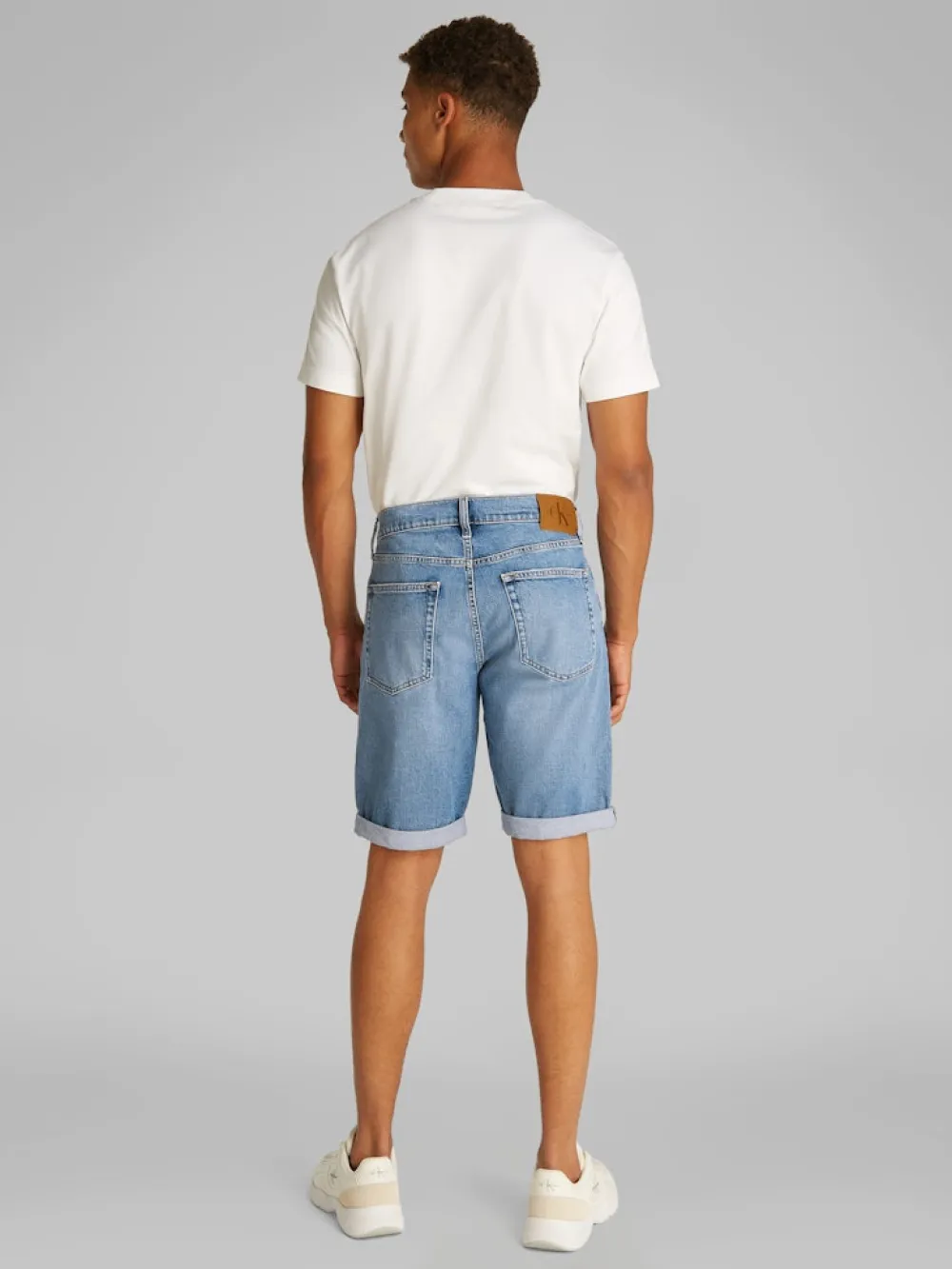 Calvin Klein Jeans Shortsit|Kaikki Housut Ja Farkut>miesten shortsit, SLIM SHORT 1A4 MID BLUE Sininen, Indigo