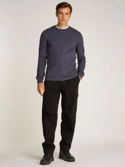 Calvin Klein Jeans Collegepaidat|Kaikki Paidat>Miesten Paita, MONOLOGO BADGE WAFFLE LS TEE