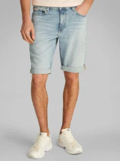 Calvin Klein Jeans Shortsit|Kaikki Housut Ja Farkut>miesten shortsit, SLIM SHORT 1AA LIGHT BLUE Sininen, Indigo