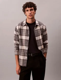 Calvin Klein Jeans Kauluspaidat|Kaikki Paidat>miesten kauluspaidat LS BRUSHED PLAID EASY SHIRT,