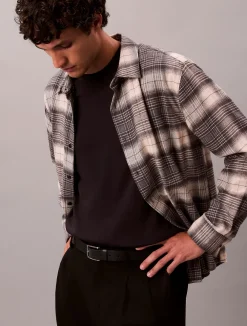 Calvin Klein Jeans Kauluspaidat|Kaikki Paidat>miesten kauluspaidat LS BRUSHED PLAID EASY SHIRT,