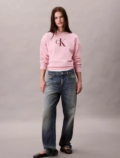 Calvin Klein Jeans Collegepaidat|Kaikki Paidat>naisten collegepusero, LS MONOLOGO FRENCH TERRY SWEATSHIRT