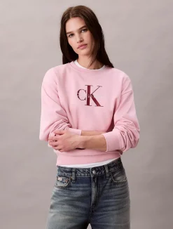 Calvin Klein Jeans Collegepaidat|Kaikki Paidat>naisten collegepusero, LS MONOLOGO FRENCH TERRY SWEATSHIRT