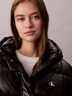 Calvin Klein Jeans Talvitakit|Toppatakit>naisten talvitakki High Shine Hooded Puffer Jacket,