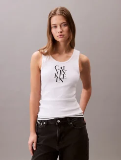 Calvin Klein Jeans Topit|Kaikki Paidat>naisten tank top, SL COTTON RIB SOLID TANK