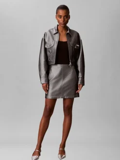 Calvin Klein Jeans Hameet|Kaikki Mekot Ja Hameet>naisten hame A LINE SKIRT DENIM SHINE,