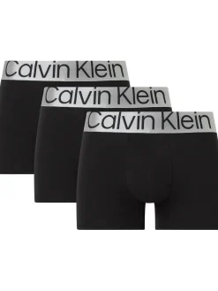 Calvin Klein Kaikki Asusteet|Alushousut>Miesten Bokserit TRUNK 3PK NOS SILVER WAISTBAND