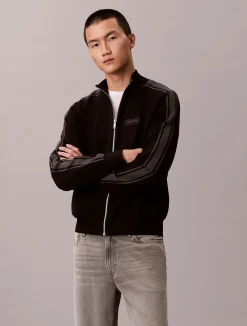 Calvin Klein Menswear Neuletakit|Kaikki Neuleet>Calvin Klein miesten neuletakki LS Tech Knit Track Jacket FZ SWT,