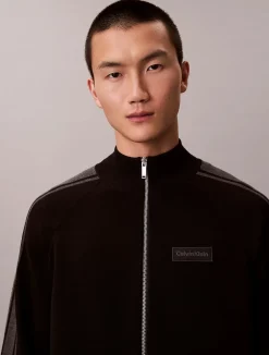 Calvin Klein Menswear Neuletakit|Kaikki Neuleet>Calvin Klein miesten neuletakki LS Tech Knit Track Jacket FZ SWT,