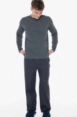 Calvin Klein Pyjamat Ja Yöhousut|Kaikki Alusasut Ja Pyjamat>miesten pyjama LS TEE PANT SET,