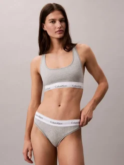 Calvin Klein Kaikki Alusasut Ja Pyjamat>naisten alushousut, CK THONG NOS Vaaleanharmaa