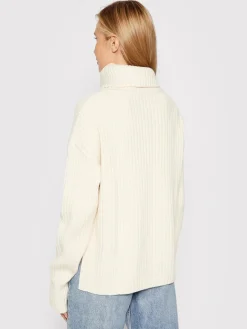 Calvin Klein Neulepuserot|Kaikki Neuleet>naisten neulepusero, CHUNKY RIB ROLL NECK SWEATER