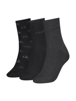 Calvin Klein Kaikki Asusteet|Sukat>Naisten Sukat, CK WOMEN SOCK 3P LUREX LOGO GIFTBOX