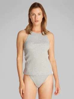 Calvin Klein Topit|Kaikki Paidat>naisten tank top, SLIM RIB TANK Vaaleanharmaa