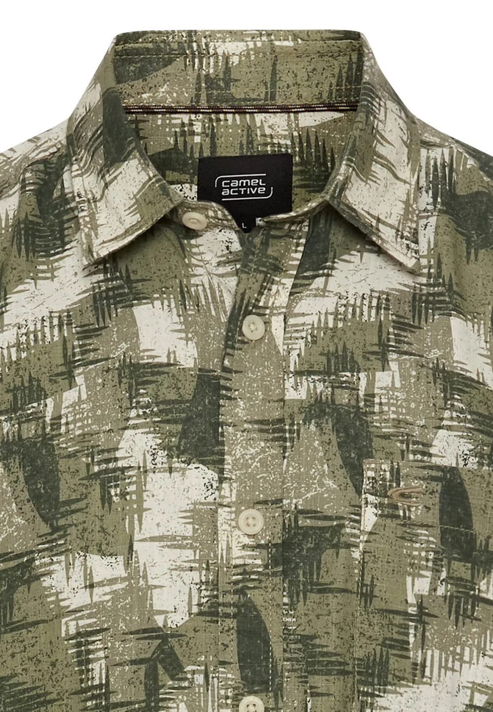 Camel Active Kauluspaidat|Kaikki Paidat>miesten kauluspaita, 409274-5S74-34 Vihreä Kuosi