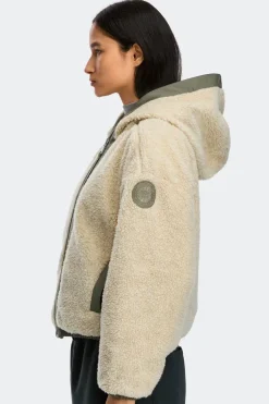 Canada Goose Kevättakit|Teddytakit Ja Tekoturkikset>naisten fleecetakki ALBERNI REVERSIBLE FLEECE BOMBER, vihreä