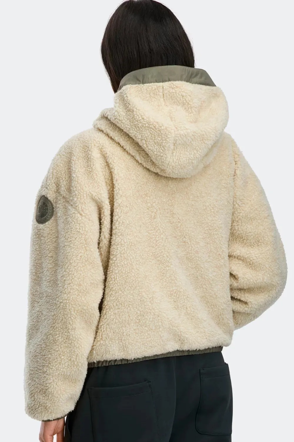 Canada Goose Kevättakit|Teddytakit Ja Tekoturkikset>naisten fleecetakki ALBERNI REVERSIBLE FLEECE BOMBER, vihreä