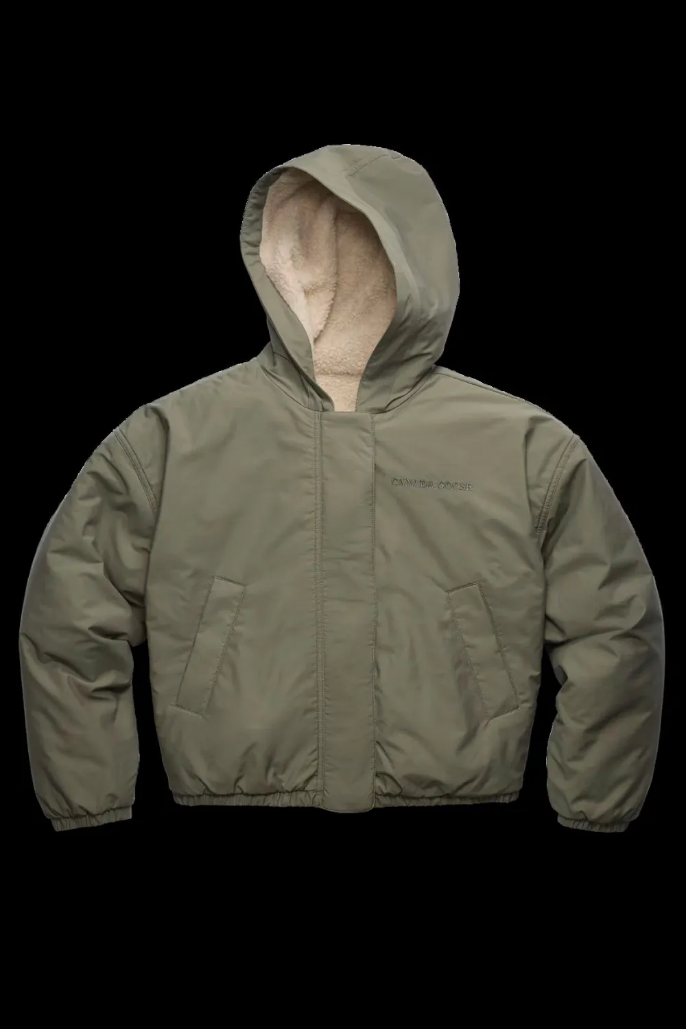 Canada Goose Kevättakit|Teddytakit Ja Tekoturkikset>naisten fleecetakki ALBERNI REVERSIBLE FLEECE BOMBER, vihreä