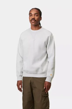 Carhartt Collegepaidat|Kaikki Paidat>miesten collegepaita Chase Sweatshirt, vaaleanharmaa