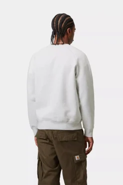 Carhartt Collegepaidat|Kaikki Paidat>miesten collegepaita Chase Sweatshirt, vaaleanharmaa