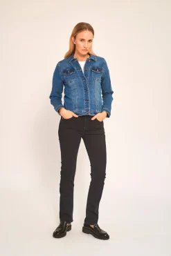 Claire Kevättakit|Farkkutakit>Naisten Farkkutakki, ELAINE DENIM JACKET Sininen, Indigo