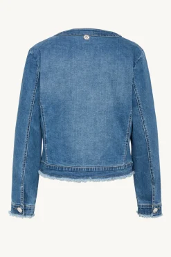 Claire Kevättakit|Farkkutakit>Naisten Jakku ELDA DENIM CHANEL JACKET Indigo