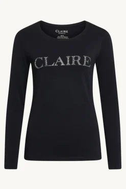 Claire Pitkähihaiset Paidat|Kaikki Paidat>Naisten Pusero, Aileen Ls Musta