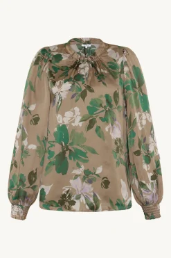 Claire Puserot|Kaikki Paidat>naisten pusero, RAQUEL BLOUSE Ruskea Kuosi