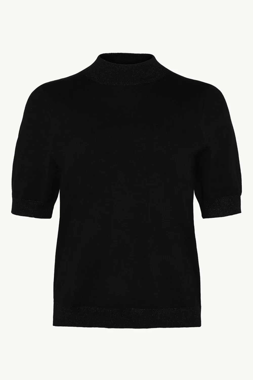 Claire Kaikki Paidat|Neulepuserot>Pompeia Knit SS, musta