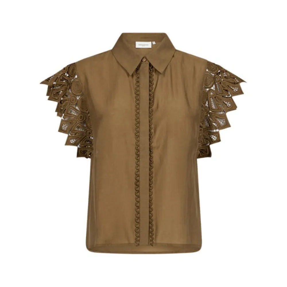 COPENHAGEN MUSE Topit|Kaikki Paidat>naisten pusero, MOLLY SHIRT Armeijanvihreä