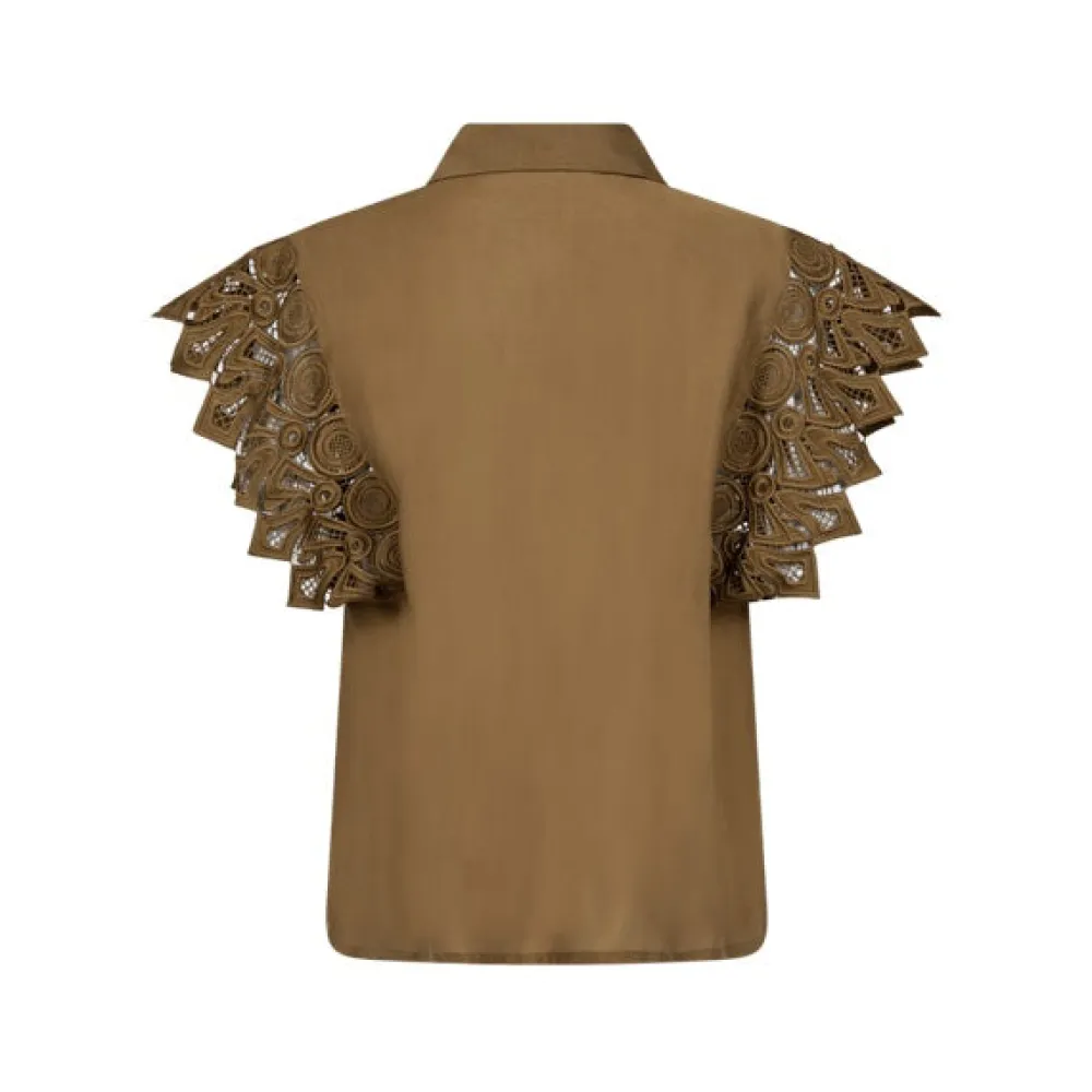 COPENHAGEN MUSE Topit|Kaikki Paidat>naisten pusero, MOLLY SHIRT Armeijanvihreä