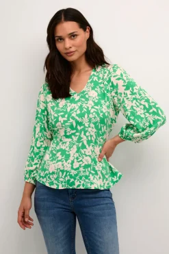 Culture Puserot|Kaikki Paidat>Naisten Pusero, JENNY BLOUSE Vihreä Kuosi