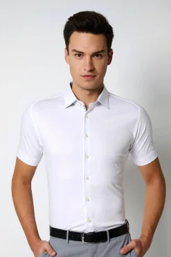 Desoto Kauluspaidat|Kaikki Paidat>miesten lyhythihainen kauluspaita, 74532-3-0 SS WHITE