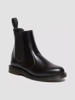 Dr. Martens Maiharit, Nilkkurit Ja Saappaat|Kaikki Kengät>Naisten Kengät, FLORA BLACK POLISHED SMOOTH